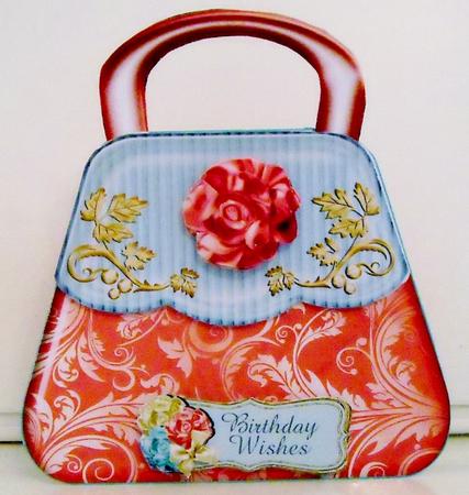 Red and Blue Handbag, Insert and Envelope Mini Kit by Pam Stubley