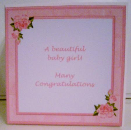 Sweet Baby Girl Insert by Pam Stubley