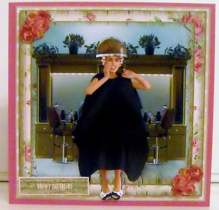 The Hairdresser Card Front Kit by Pam Stubley