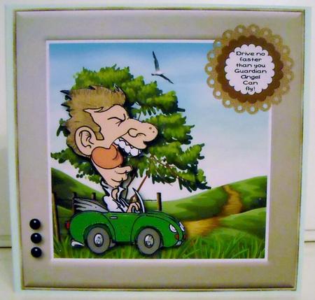 Drive No Faster -  Card Topper by Pam Stubley
