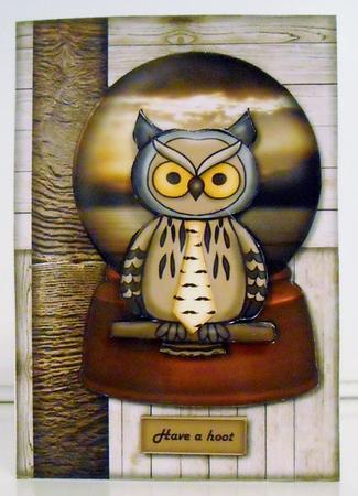 Male Card Owl Globe Mini Kit by Pam Stubley