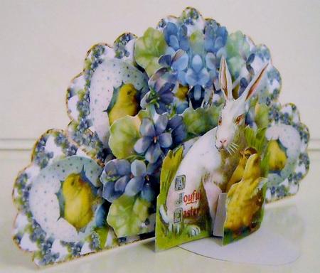 Easter Violets Pop-up Fan Card by Pam Stubley