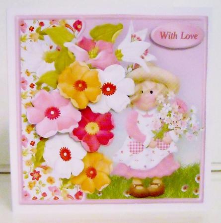 Picking Flowers Card Front by Pam Stubley