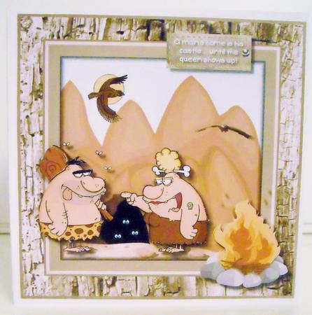 A Man's Home is His Castle -  Card Topper by Pam Stubley