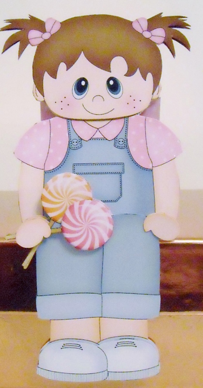 3D on the Shelf Card Kit - Little Lollipop Toddler Babette by Pam Stubley