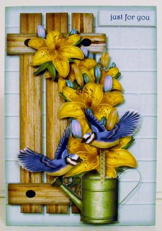 Trellis Lilies & Birds Mini Kit by Pam Stubley