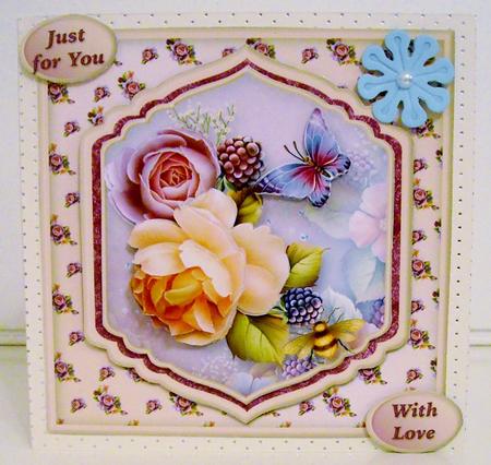 Rosy Summer - Shaped Layers Card Mini Kit by Pam Stubley