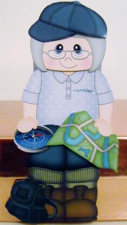 3D on the Shelf Card Kit - Little Rambler Old Lady Gertrude by Pam Stubley