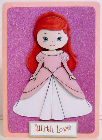 Beautiful Princess Red Head Decoupage Sheet by Pam Stubley