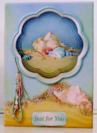 Treasures of the Sea - Petal Pyramid Card Front by Pam Stubley