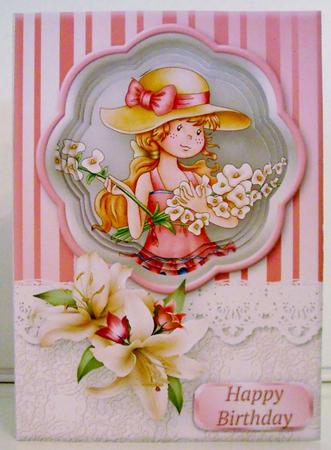 An Armful of Lilies - Petal Pyramid Card Front by Pam Stubley