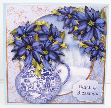 Willow Pattern Poinsettias by Pam Stubley