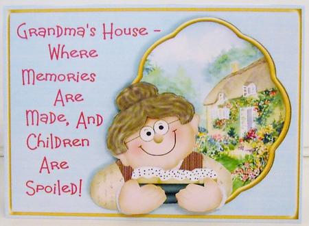 Thought for the Day - Grandma's House - Card Front by Pam Stubley