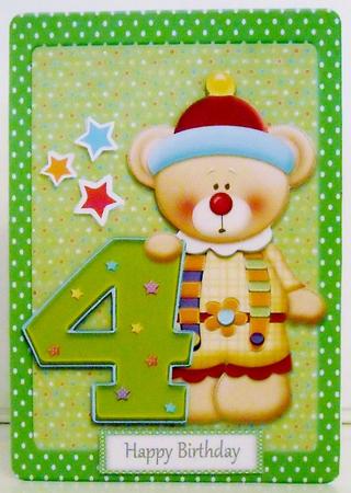 Birthday Bear 4th by Pam Stubley
