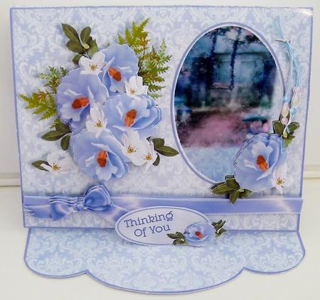 C-thru Easel 3D Card Kit - Blue Camellia Garden by Pam Stubley