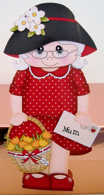 3D on the Shelf Card Kit - Gossip Galz Mum Francie's Flowers by Pam Stubley