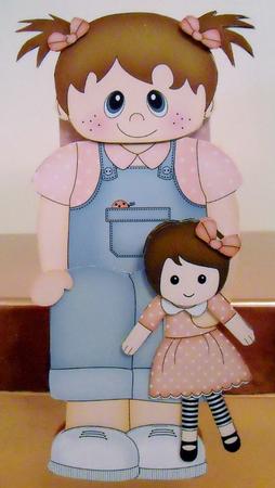 3D on the Shelf Card Kit - Little Toddler Maya's Rag Dolly by Pam Stubley