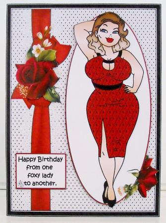 From One Foxy Lady to Another Quick Card by Pam Stubley