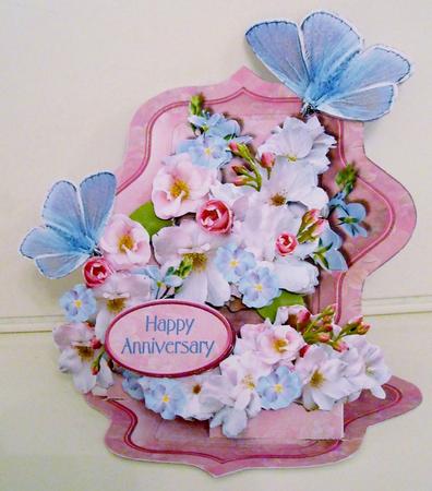 Giant Easel Tableau 3D Kit - Forgetmenots & Apple Blossom by Pam Stubley