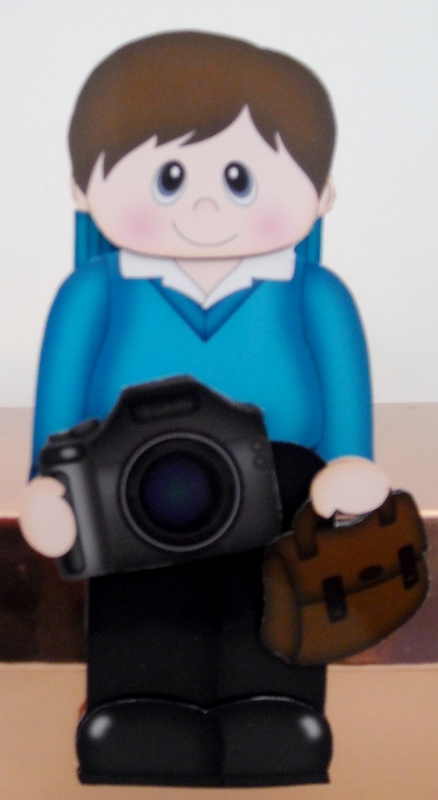 3D on the Shelf Card Kit - Little Photographer Jerome by Pam Stubley