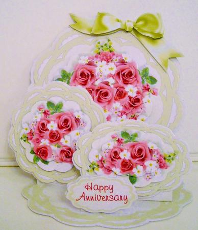 Giant Easel Stacker Card Kit - Garden Roses by Pam Stubley