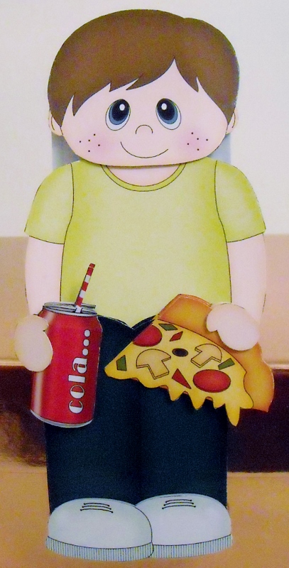 3D on the Shelf Card Kit - Take Away Pizza Night Boy Pedro by Pam Stubley