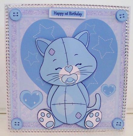 Adorable Blue Bear 8x8 Mini Kit by Pam Stubley