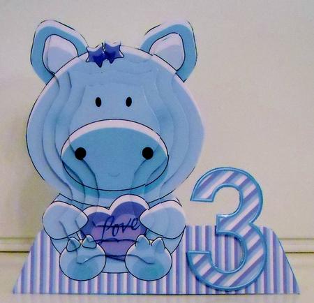 Piggy Character Shaped Age Card Pyramage by Pam Stubley