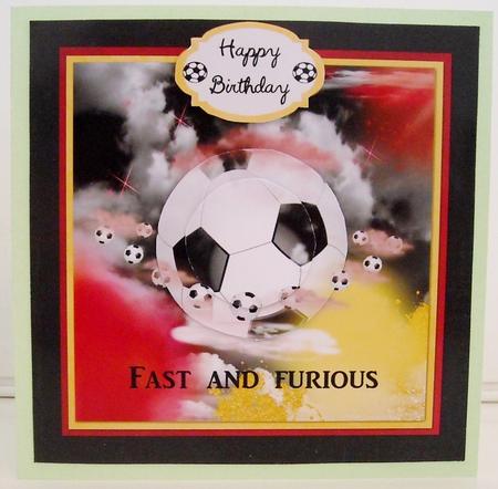 Football Soccer Fast & Furious Male Pyramid Sheet by Pam Stubley