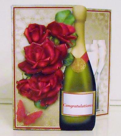 Champagne and Roses Offset Card Mini Kit by Pam Stubley