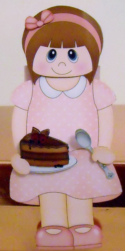 3D on the Shelf Card Kit - Chocolate Cake Teen Christal by Pam Stubley