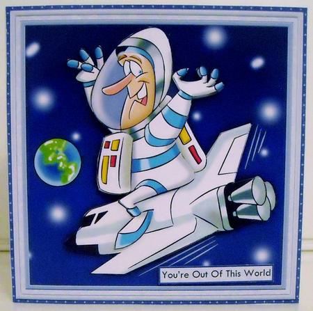You're Out of This World 8x8 Decoupage Mini Kit for Men by Pam Stubley