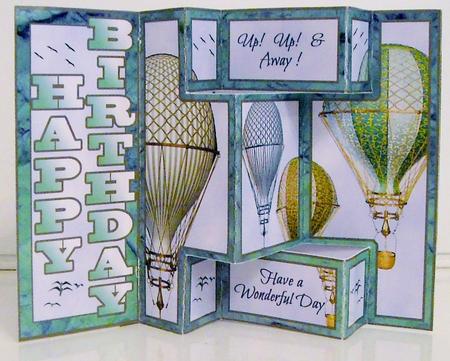 Shutter Surprise Card - Hot Air Balloons by Pam Stubley