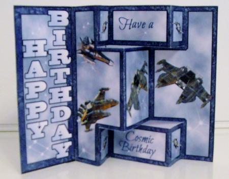 Shutter Surprise Card - Starships by Pam Stubley