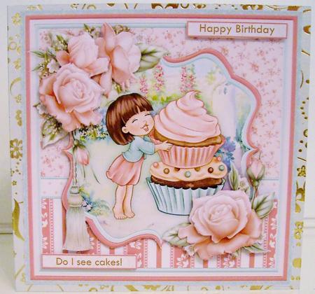 Do I See Cake 8x8 Decoupage Mini Kit by Pam Stubley