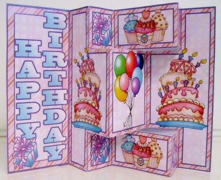 Shutter Surprise Card - Birthday Cake by Pam Stubley