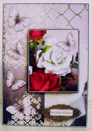 Cardtopper with Matching Envelope Roses 866 by Pam Stubley