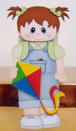 3D on the Shelf Card Kit - Little Kite Flying Toddler Rheba by Pam Stubley