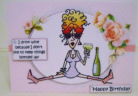 Rita Don't Bottle Things Up Quick Card by Pam Stubley
