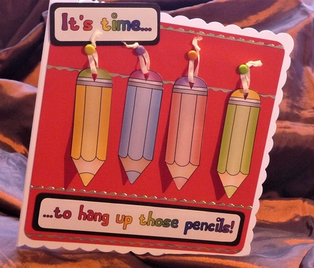 Pencils Shaped Card by Pam Williams