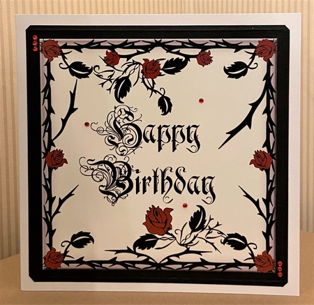 Birthday Gothic Roses 7x7 Topper 1 by Pam Williams