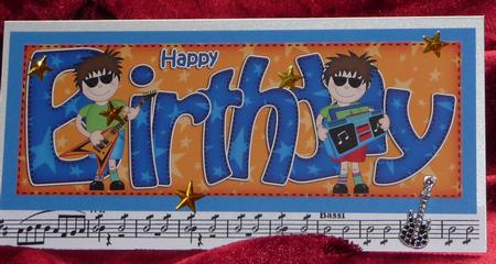Birthday Large Dl Quick Card 3D Decoupage by Pam Williams