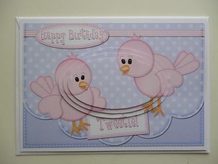 A5 Little Birdie Felties Oval Pyramage Topper by Pamela Evans