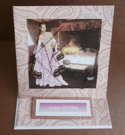 Metallic Paisley Embossed Backing Paper by Pamela Evans