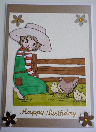 Country Girl Digital Stamp by Pamela Evans
