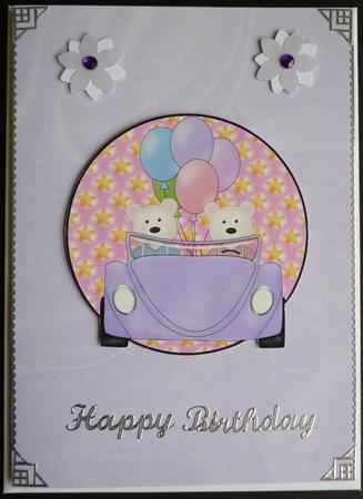 6 Birthday Bear Toppers by Pamela Evans