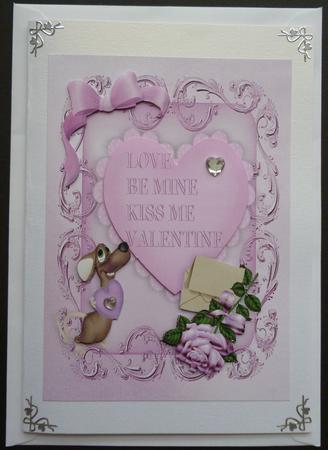 Love Be Mine Kiss Me Valentine, A4 by Pamela Evans