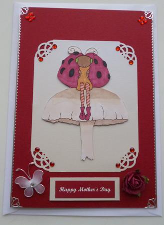 Ladybird on a Mushroom by Pamela Evans