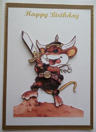 Viking Mouse Decoupage Sheet by Pamela Evans