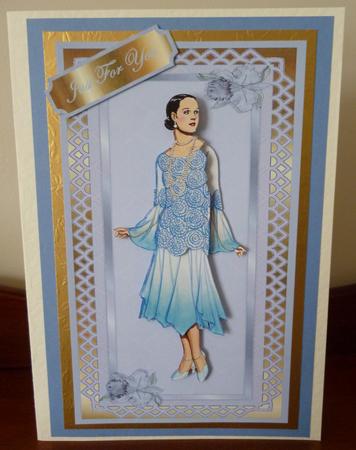 Blue Lady Framed Elegance by Pamela Evans